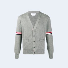 톰브라운 RWB 니트 가디건 그레이