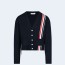 톰브라운 삼선 라인 네이비 니트 가디건