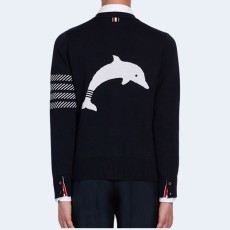 톰브라운 돌핀 아이콘 브이넥 가디건