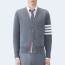 톰브라운 밀라노 브이넥 카디건 미디엄 그레이