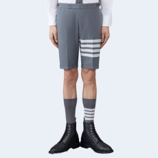 톰브라운 미디엄 그레이 플레인 위브 수팅 4-바 쇼츠