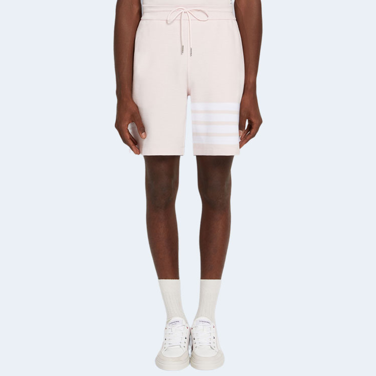 톰브라운 핑크 코튼 오토맨 립 4-바 스웨트쇼츠