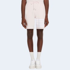 톰브라운 핑크 코튼 오토맨 립 4-바 스웨트쇼츠