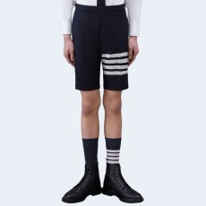 톰브라운 네이비 플레인 위브 수팅 4-바 쇼츠