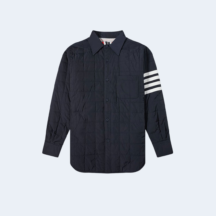 톰브라운 4파 폴리 트월 패딩 자켓