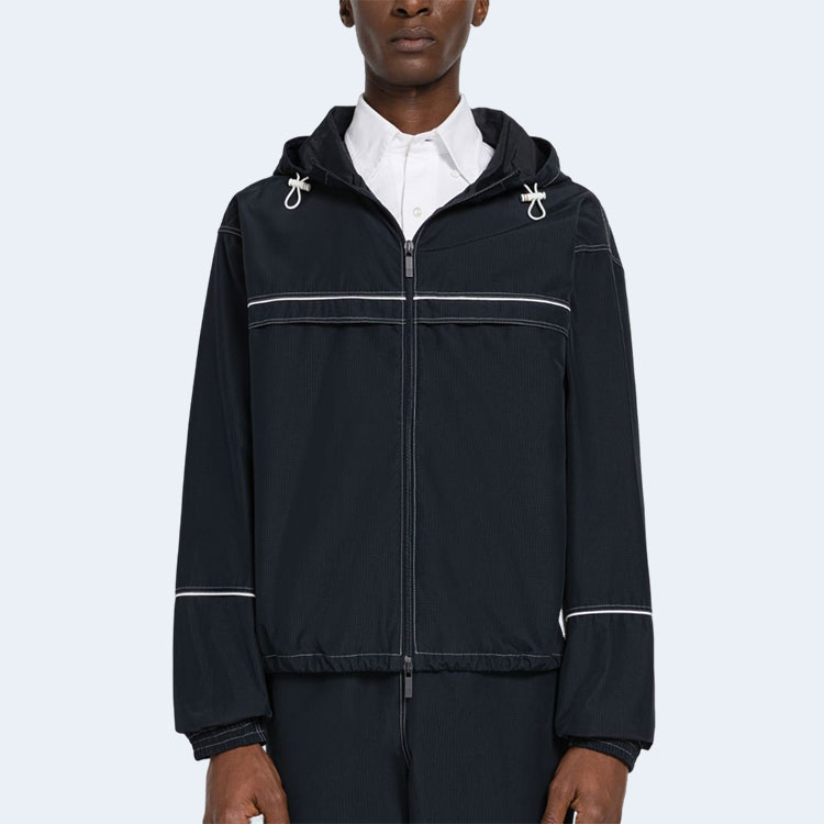 톰브라운 립스탑 탑스티치 오버사이즈 트랙 자켓