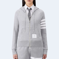 톰브라운 루프백 엔지니어드 집업 후디 그레이