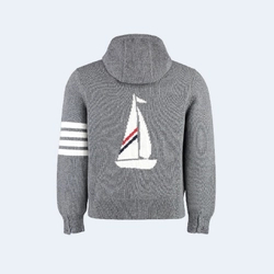 톰브라운 버진 울 사선완장 후드집업