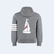 톰브라운 버진 울 사선완장 후드집업