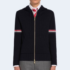 톰브라운 코튼 밀라노 암밴드 후디 네이비