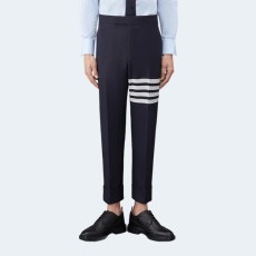 톰브라운 플레인 위브 4-바 로우 라이즈 스키니 팬츠