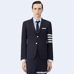 톰브라운 4-바 플레인 우븐 클래식 블레이저