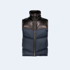 톰포드 나일론 레더 다운 필드 베스트