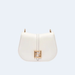 펜디 C'MON 미디엄 FF 레더백 화이트