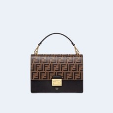 펜디 칸 아이 블랙 레더 백