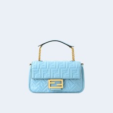 펜디 바게트 미디엄 체인 백 블루