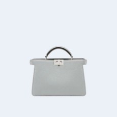 펜디 피카부 I SEE U 레더백 라이트 그레이