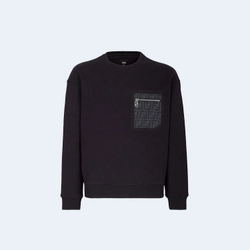 펜디 블랙 저지 스웨트셔츠