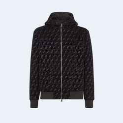 펜디 올오버 벨벳 FF 후드 자켓