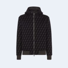 펜디 올오버 벨벳 FF 후드 자켓