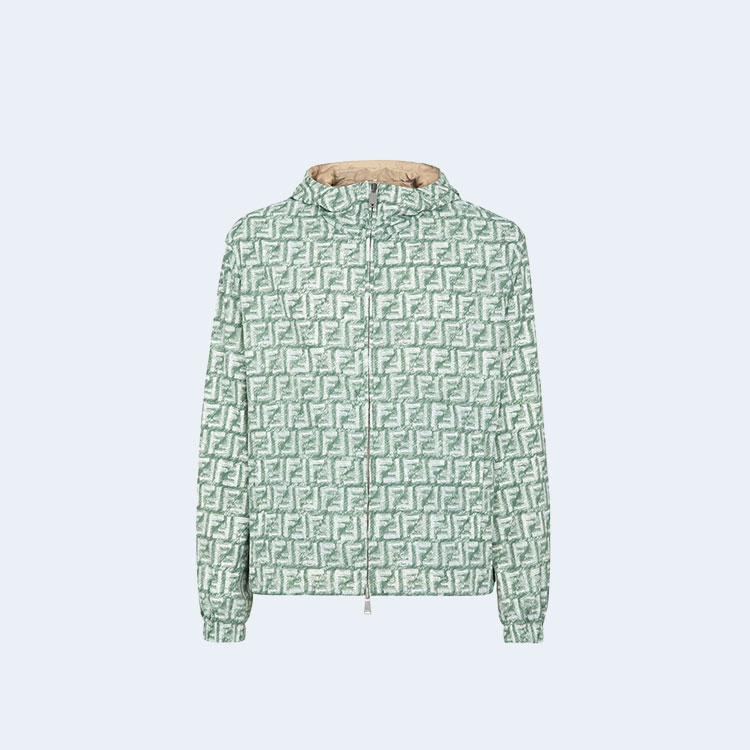펜디 그린 FF 나일론 윈드브레이커 자켓