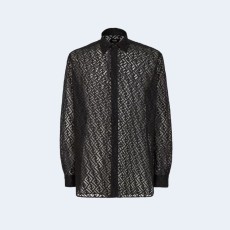 펜디 블랙 코튼 셔츠