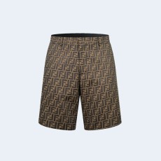 펜디 올오버 로고 프린티드 코튼 쇼츠