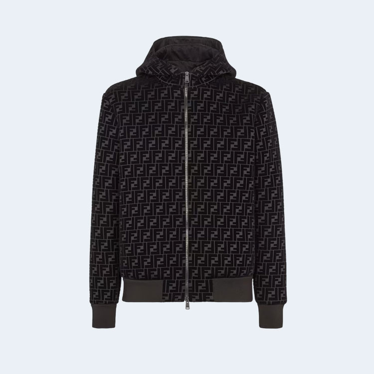 펜디 올오버 벨벳 FF 후드 자켓