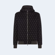 펜디 올오버 벨벳 FF 후드 자켓