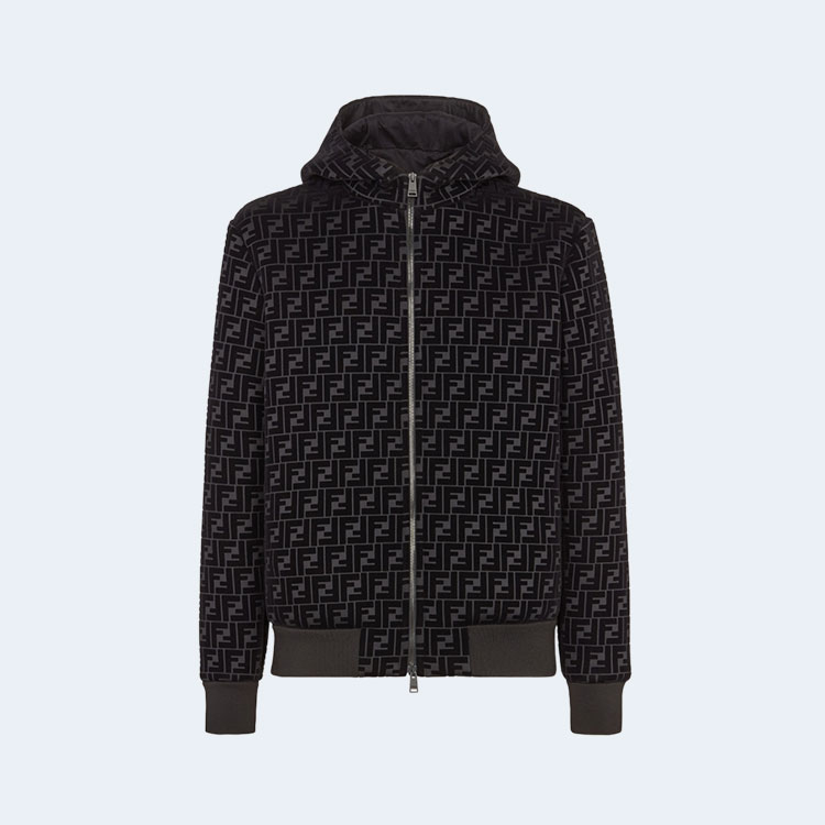 펜디 저지 스웨트셔츠 블루종 재킷