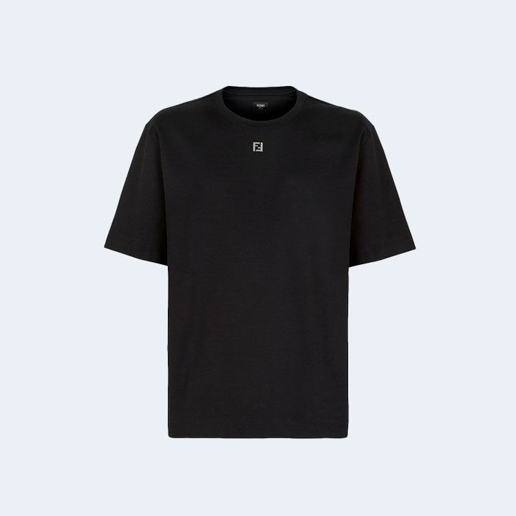 펜디 컬러의 코튼 티셔츠 FY0936