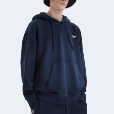 펜디 블루 코튼 후드 스웨트셔츠