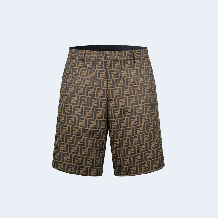 펜디 올오버 로고 프린티드 코튼 쇼츠