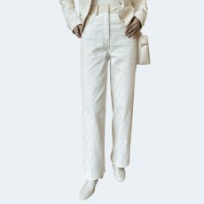 펜디 화이트 FF 데님 팬츠