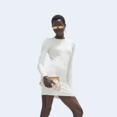 펜디 화이트 FF 비스코스 드레스