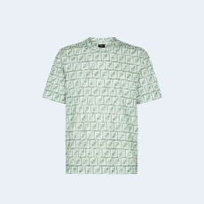 펜디 그린 FF 코튼 티셔츠