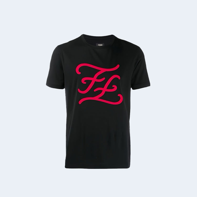 펜디 로고 프린트 반팔 티셔츠