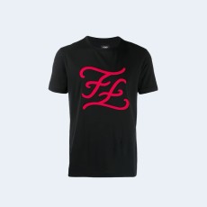 펜디 로고 프린트 반팔 티셔츠