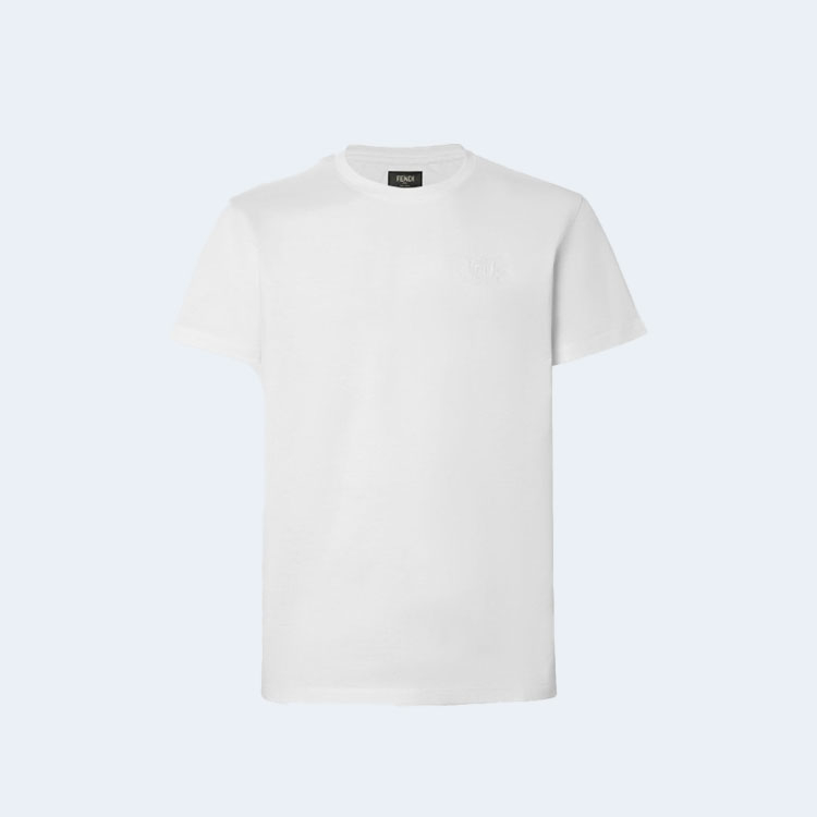 펜디 코튼 티셔츠 화이트 FY1319