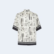 펜디 화이트 실크 셔츠