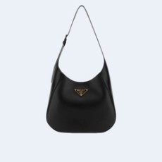 프라다 삼각로고 카프스킨 호보 숄더백