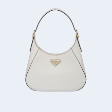 프라다 미디엄 삼각로고 레더 호보 숄더백