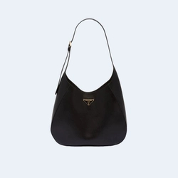 프라다 라지 시티 가죽 숄더백 블랙