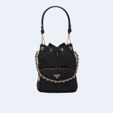 프라다 리나일론 숄더백 블랙