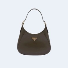 프라다 미디엄 클레오 레더 숄더백 카키