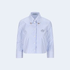 프라다 버튼업 스트라이프 셔츠