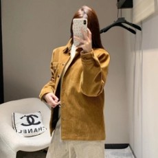 프라다 코듀로이 티셔츠  카멜