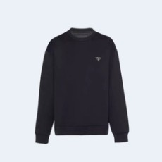 프라다 테크니컬 코튼 스웨트셔츠