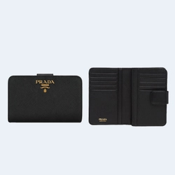 프라다 사피아노 메탈로고 어라운드 지갑