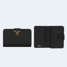 프라다 사피아노 메탈로고 어라운드 지갑
